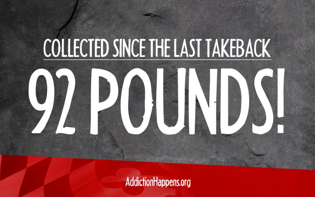 92 Pounds of Prescription Medications Have Been Collected Since the Last Takeback Day in April!
