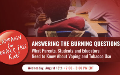 ANSWERING THE BURNING QUESTIONS: What parents, students, and educators need to know about vaping and tobacco use.